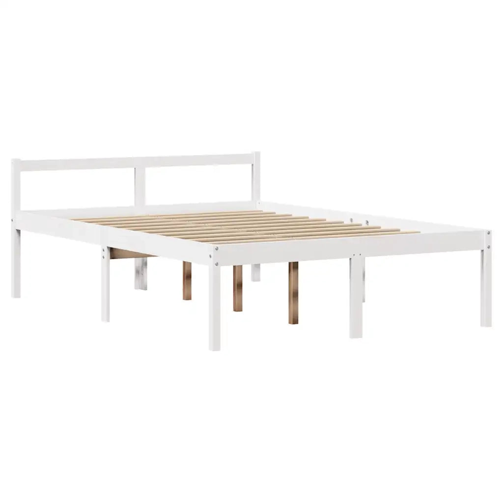vidaXL Letto Libreria senza Materasso Bianco 140x190 cm Legno di Pino