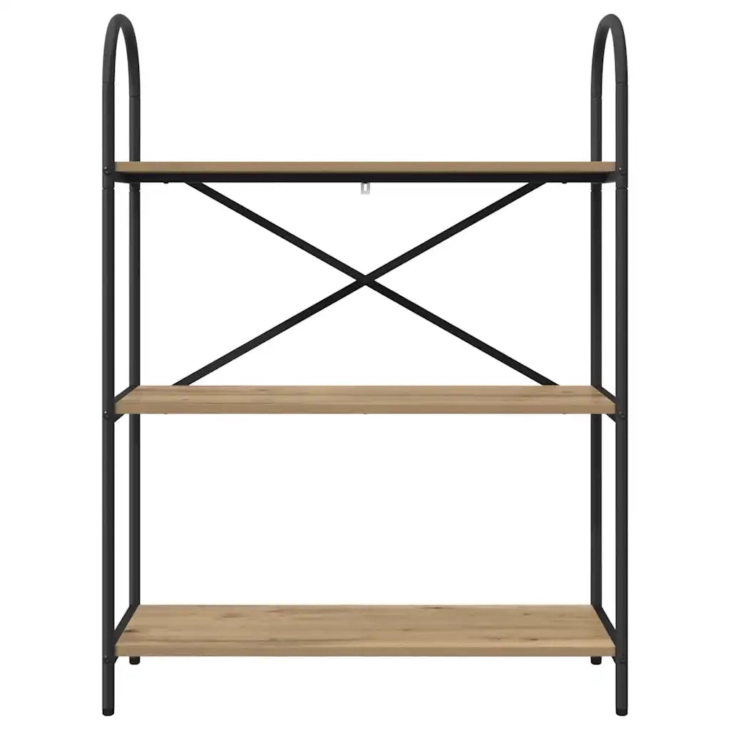 Libreria-Scaffale per Libri-Mobile di Stoccaggio Rovere artigianale 80 x 30 x 109 cm Legno multistrato 933600