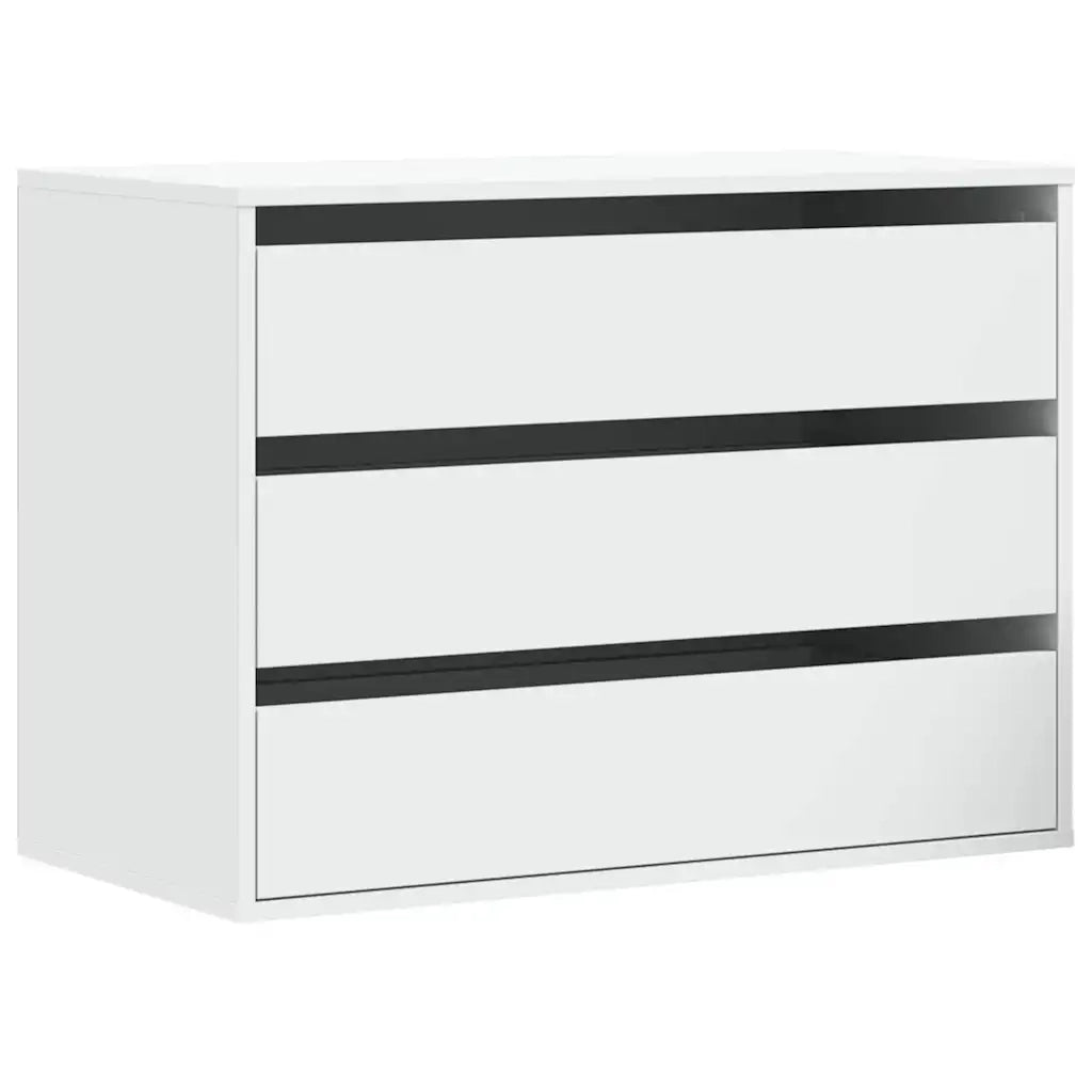 vidaXL Cassettiera Bianca 80x41x58 cm in Legno Multistrato