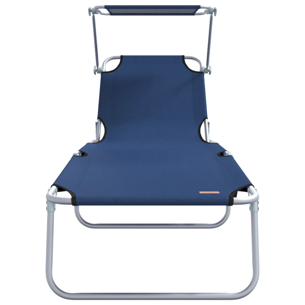 Lettini Prendisole 2 pcs con Tettuccio Blu Tessuto Oxford 600D
