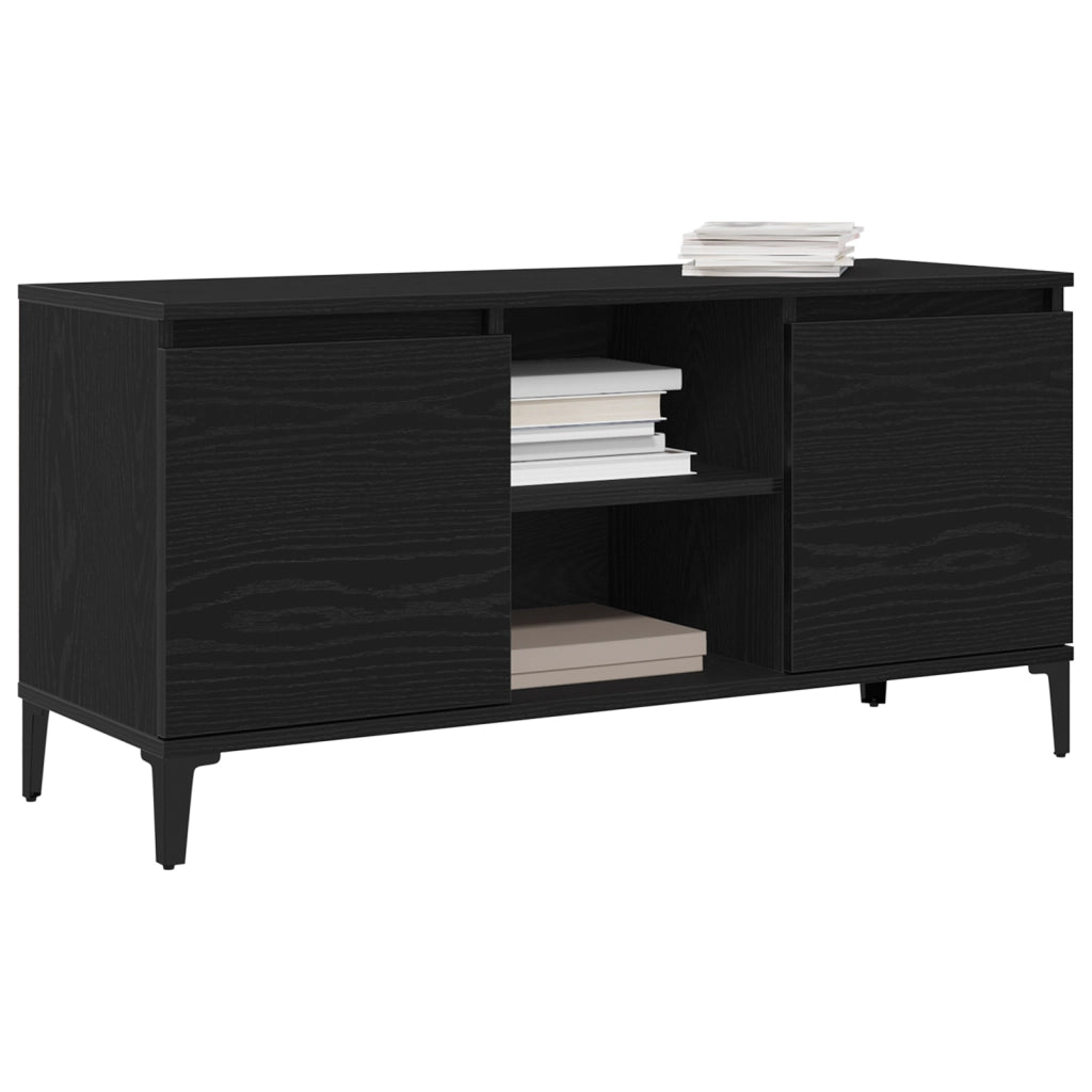 Mobile TV in Legno Ingegnerizzato Nero 102x35x50 cm