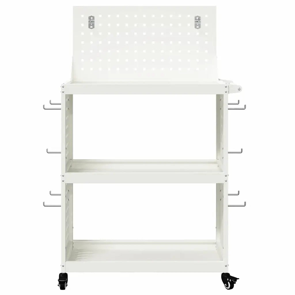 Carrello per Attrezzi con lo scaffale Bianco 65 x 35 x 111 cm CFW2964221