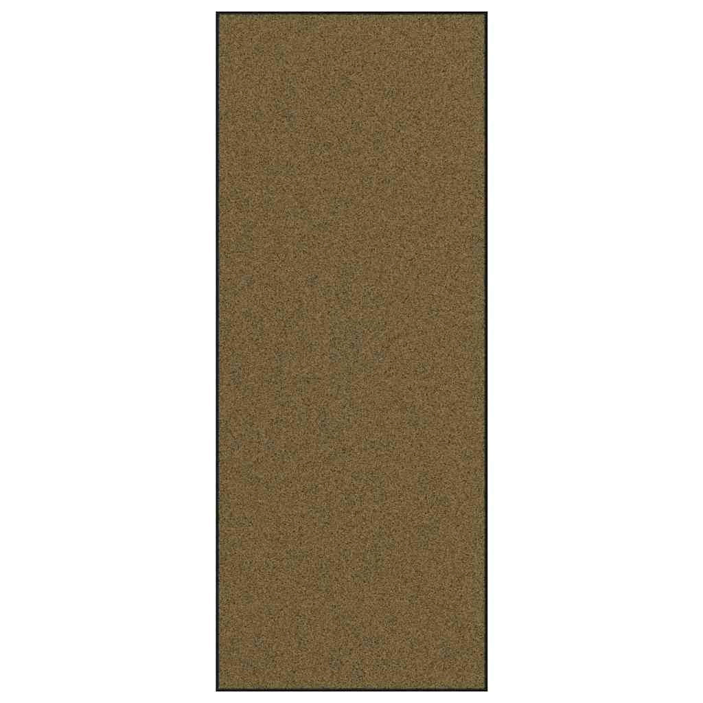 Zerbino d'ingresso moderno rettangolare 120 x 300 cm antiscivolo per interni/esterni in poliammide marrone 02_0057936