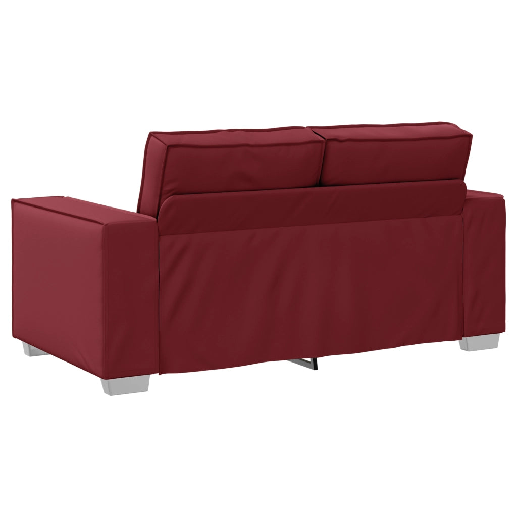 Divanetto  Rosso Vino 120 cm in Pelle Sintetica