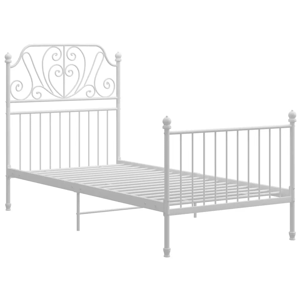 Giroletto-Struttura Letto Bianco in Metallo 100x200 cm 523312