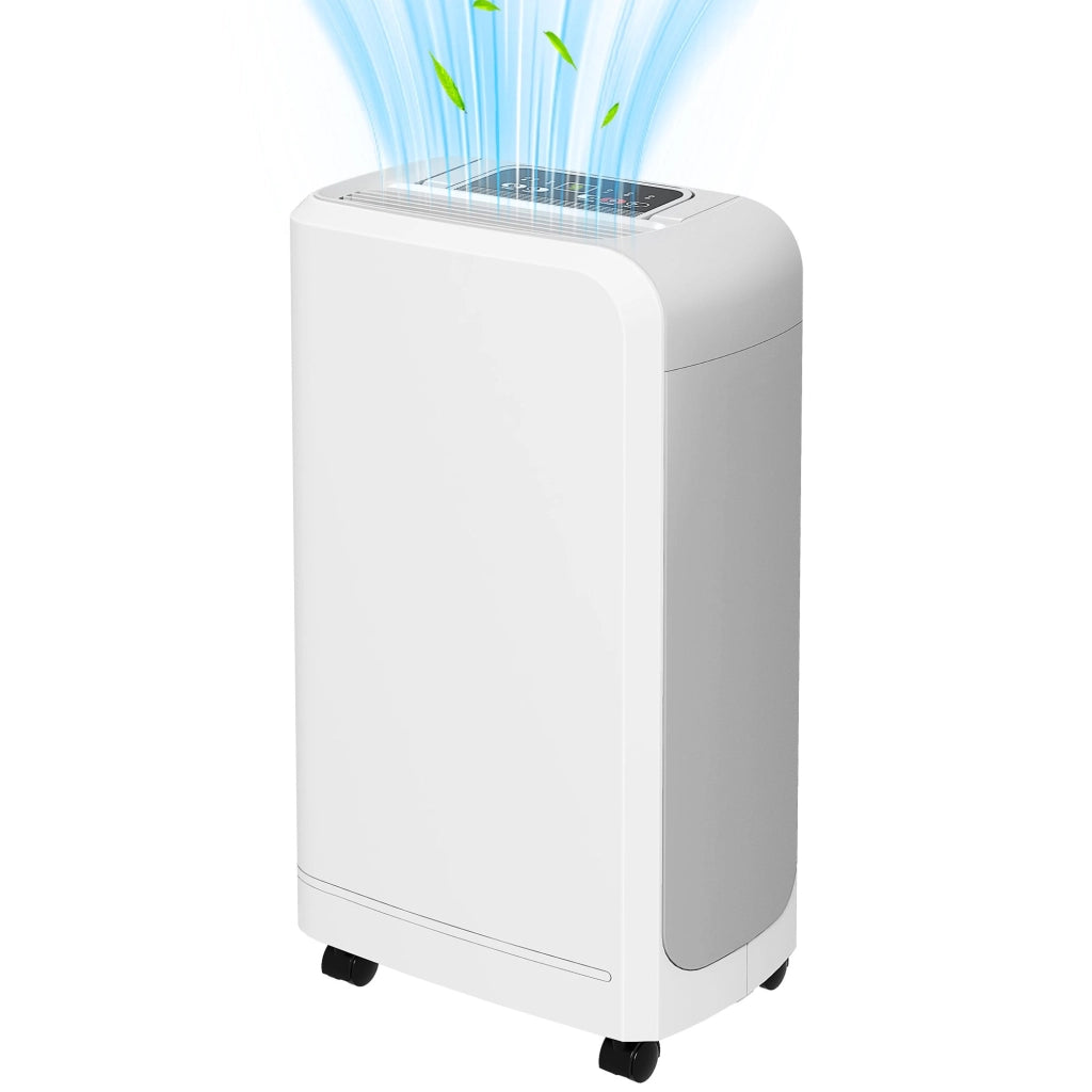Deumidificatore Portatile Touch da 12L con Tubo di Scarico 28x18x50,6 cm Bianco