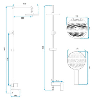 Set Doccia Rea Veneta Gold