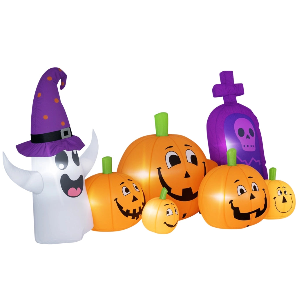 Zucca Inflatable Fantasma Lapide con Luci LED IP44 ¨C zephmum ¨C 240x130x130 cm Multicolor