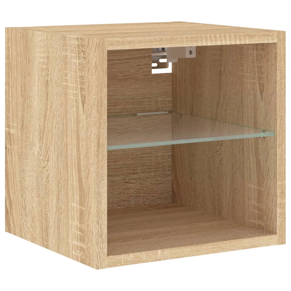 Set di mobili TV multimediali mensola TV credenza mobile TV sala da pranzo soggiorno camera da letto con illuminazione a LED 6 pezzi legno ingegnerizzato rovere Sonoma marrone 02_0029455