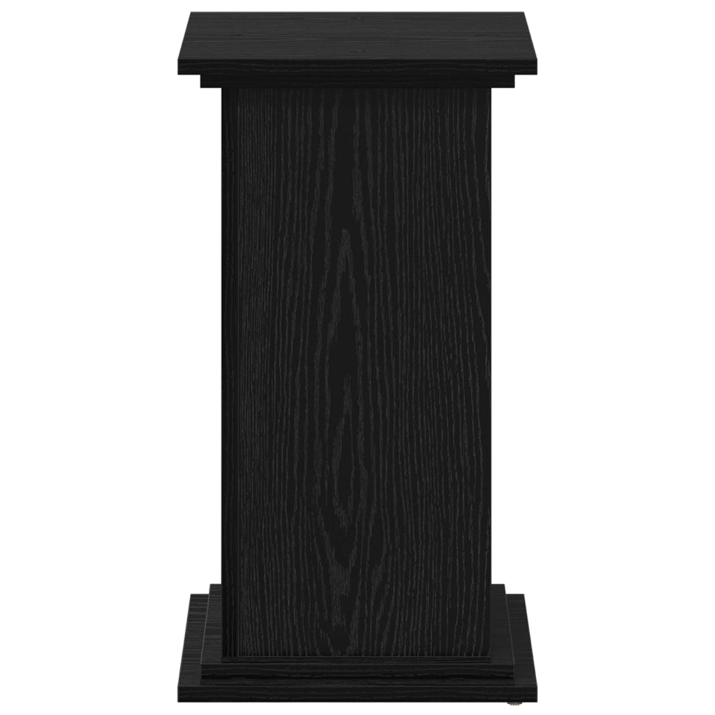 Supporto per Piante Rovere Nero 33x33x60 cm Legno Ingegnerizzato