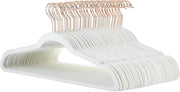 Kleerhangers in Ivoor/Roségoud con Antislip per abbigliamento stretto - Pacchetto da 50