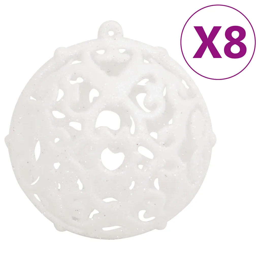 Set Palline di Natale 111 pz Bianco in Polistirene 356115