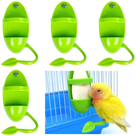 Sepiaholder 4 in 1, Portatile per uccelli con stendardo, Supporto per uccelli con 4 posizioni, Ideale per servire Sepia/Frutta/Verdura
