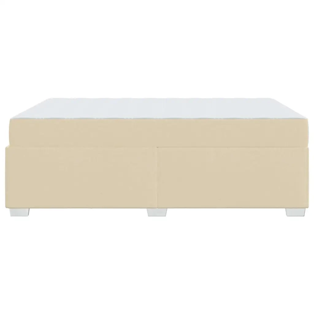 Struttura del letto con materasso Crema 140 x 200 cm Tessuto 3399192