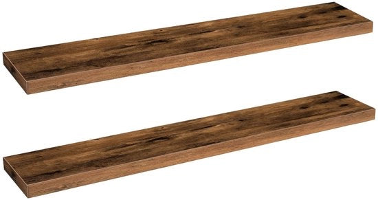Set di 2 pannelli per parete - Deposito funzionale - 120 cm - Pannello decorativo per parete - Pannelli in legno - Adatto per bagno, camera da letto e cucina