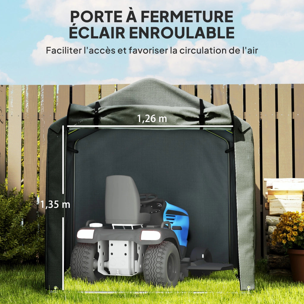 Capanno da giardino ¨C zephmum ¨C grigio scuro metallo 200x160x165 cm