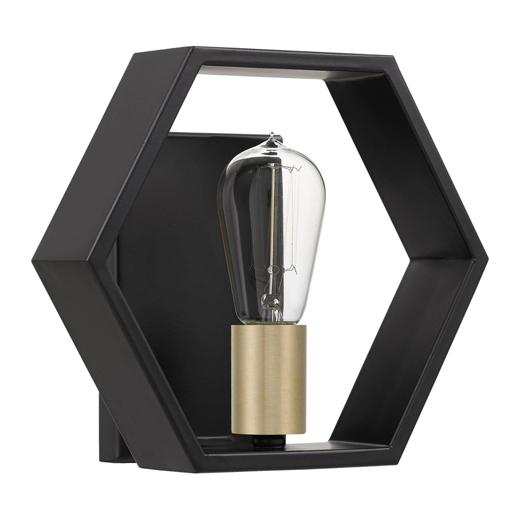 Applique Industrial Nordico Bismarck Acciaio Nero Terra 1 Luce E27