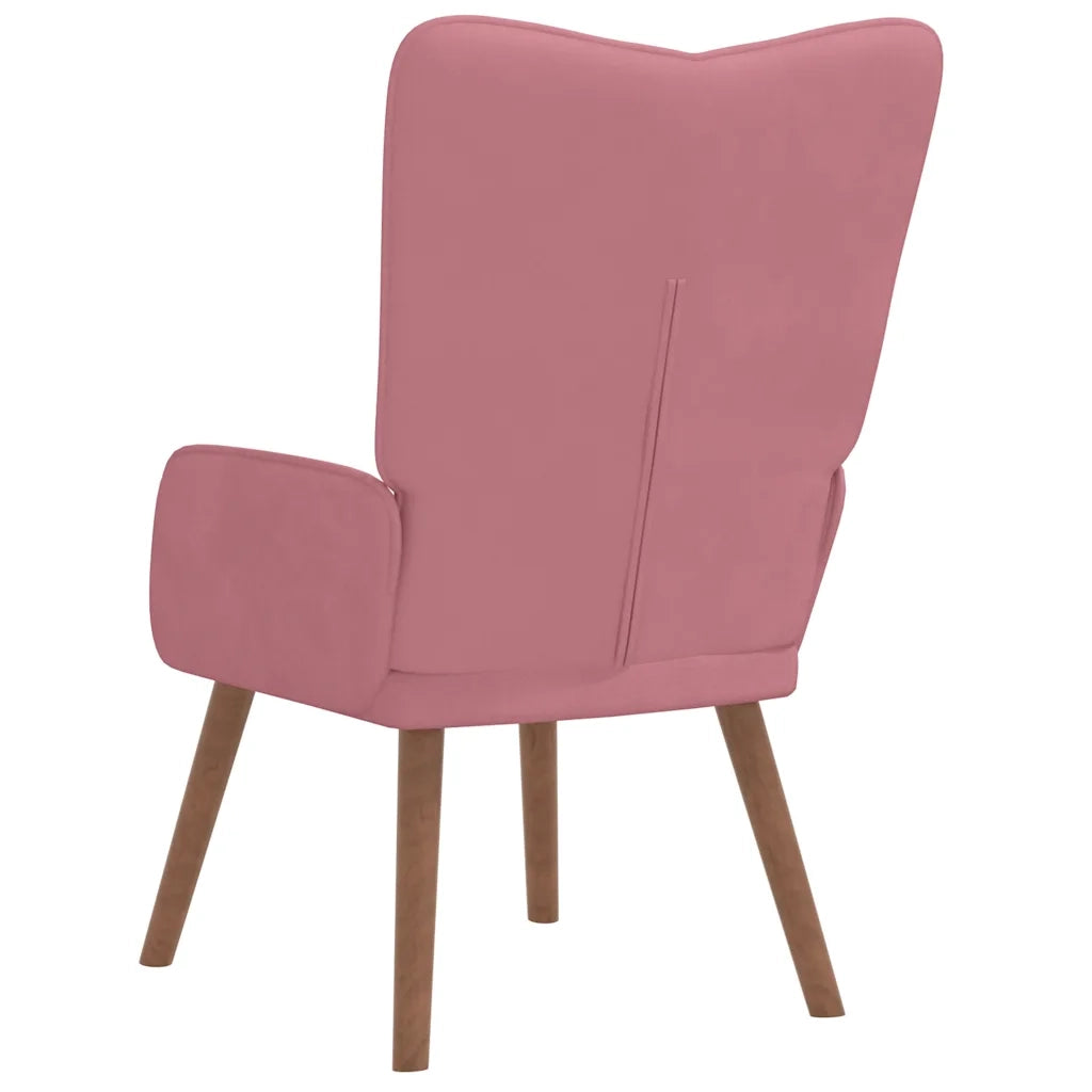 Poltrona Relax | Sedia Relax Rosa in Velluto