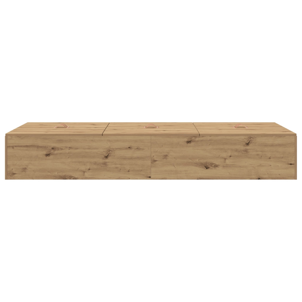 Struttura Letto con Contenitore Rovere 100x200 cm