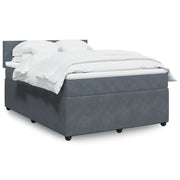 Giroletto a Molle con Materasso Grigio Scuro 140x200 cm Velluto 3287753