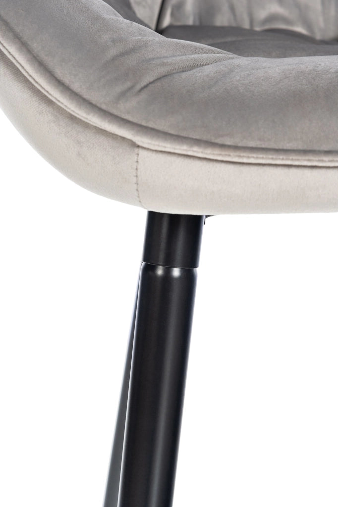 Set di 2 sgabelli da bar Gibson grigio,Velluto