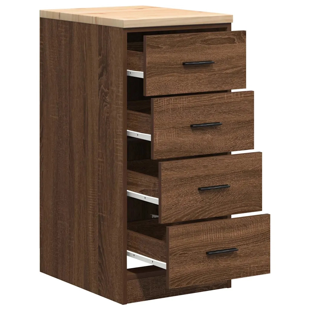 Armadietto per Garage in Rovere Marrone 40x51x85 cm