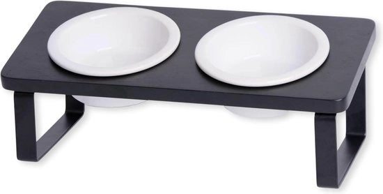 Piatti alimentari per gatti con coperchio in acciaio inossidabile, inclinabili