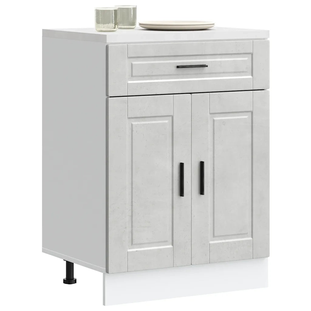 vidaXL Base da Cucina Porto Grigio Cemento in Legno Multistrato