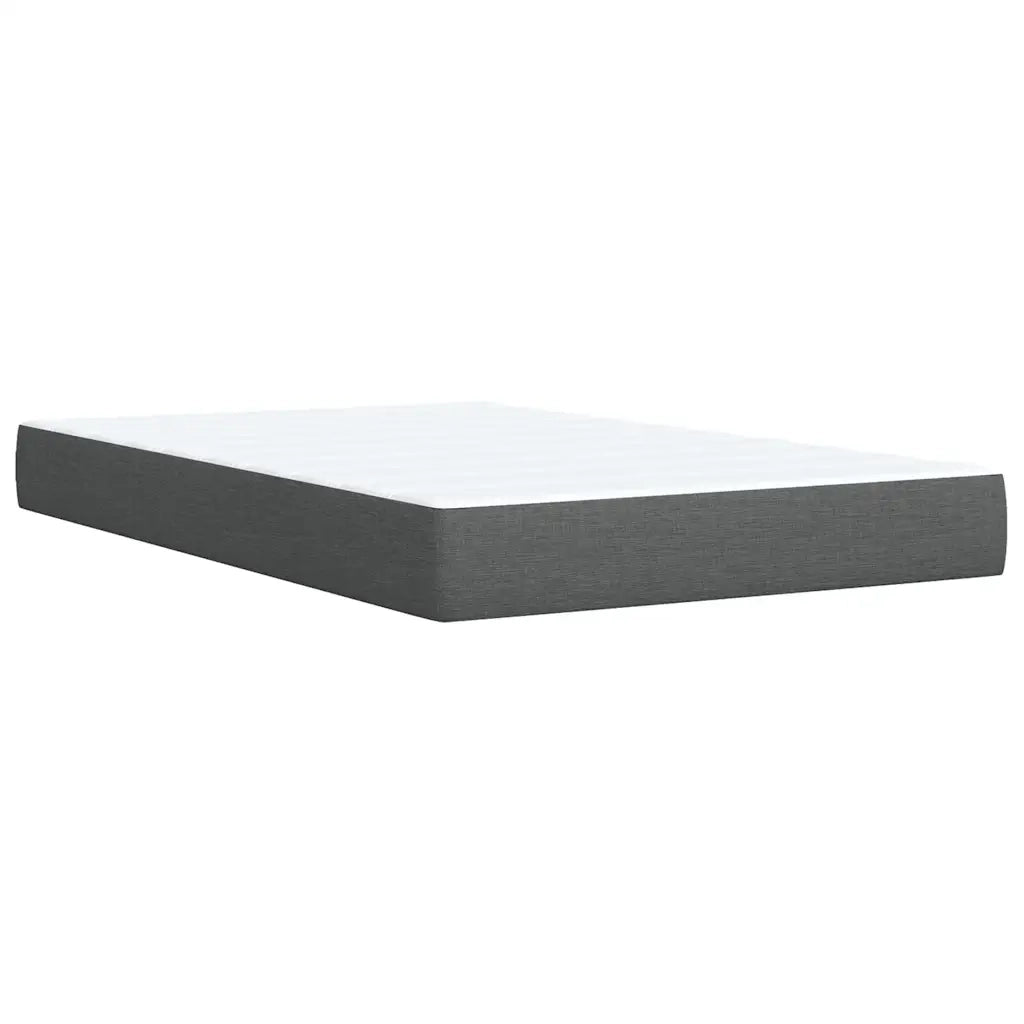 Giroletto a Molle con Materasso Grigio Scuro 120x190cm Tessuto 3289689