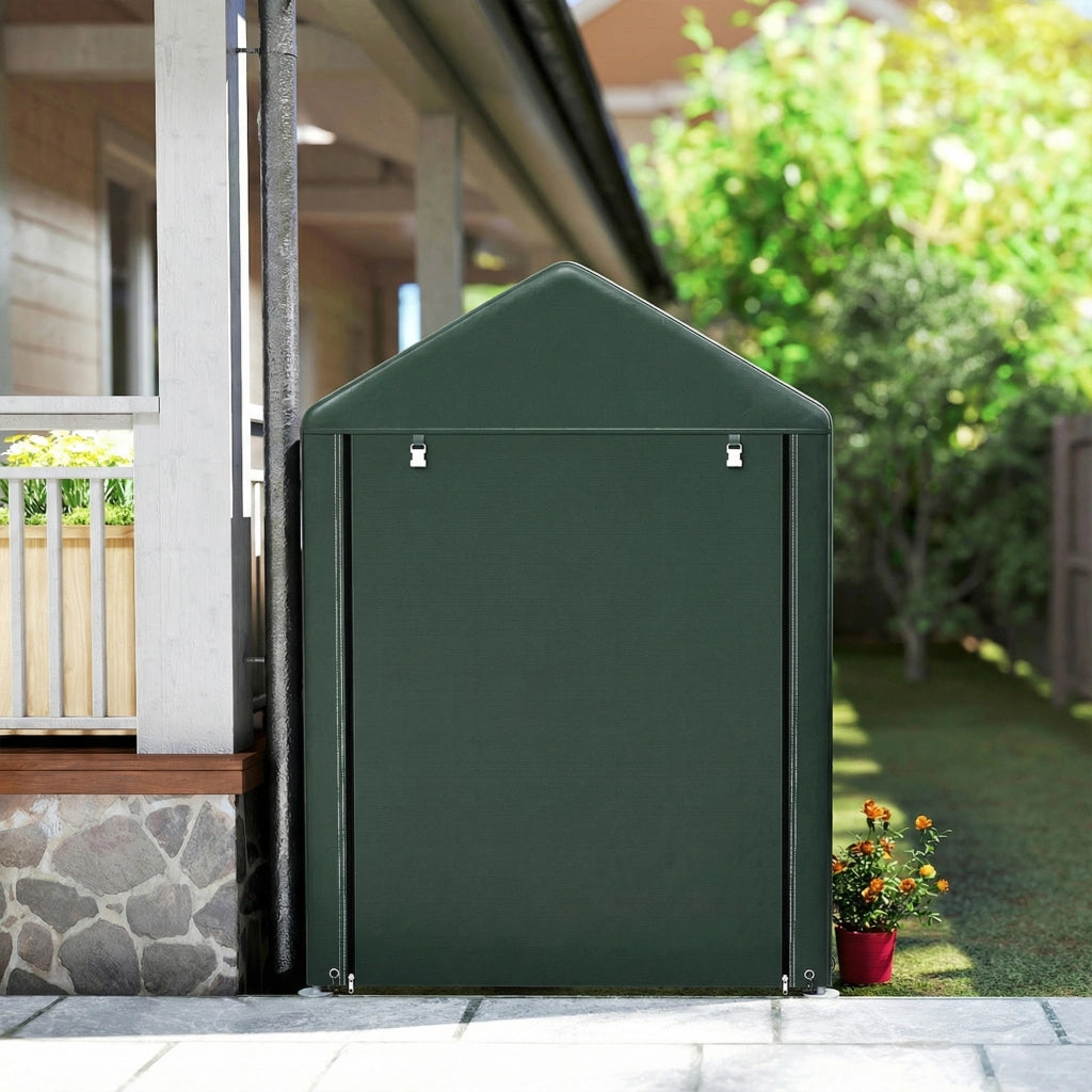 Tenda Garage per Biciclette ¨C Xylo ¨C 180x120x165 cm Verde Impermeabile Anti-UV