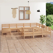 Set Salotto da Giardino 12 pz in Legno Massello di Pino 3083309