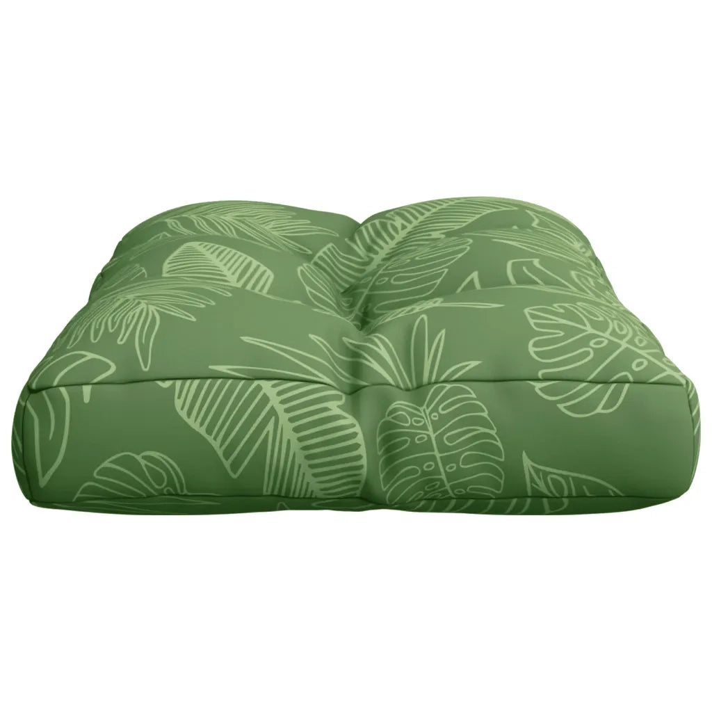 Cuscino per Pallet con Motivo a Foglie 50x40x12 cm in Tessuto