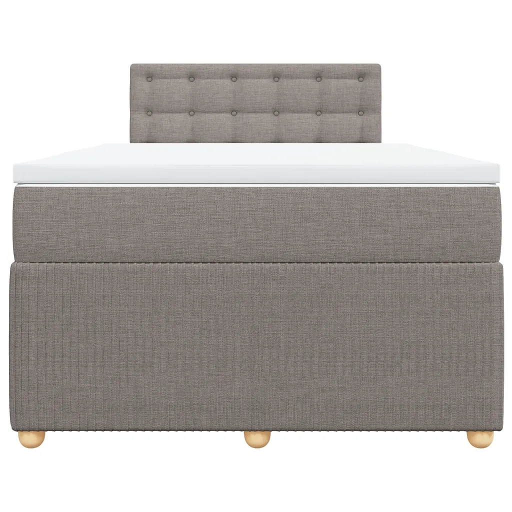 Giroletto a Molle con Materasso Tortora 120x190 cm in Tessuto