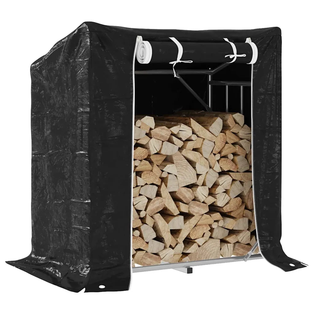 Rastrelliera per Legna con Copertura Antipioggia 101x61x110,5cm CFW3319602