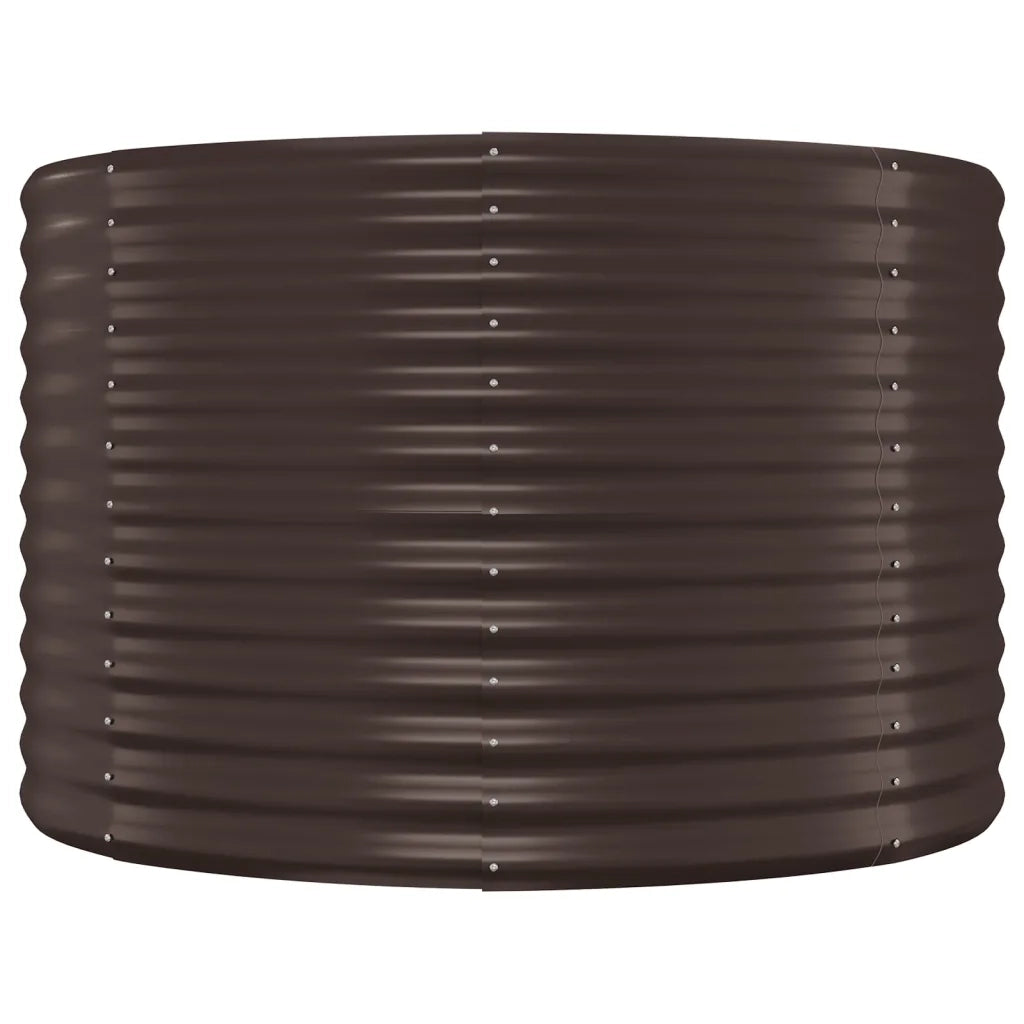 Vaso Giardino Acciaio Verniciato a Polvere 322x100x68cm Marrone cod mxl 66690