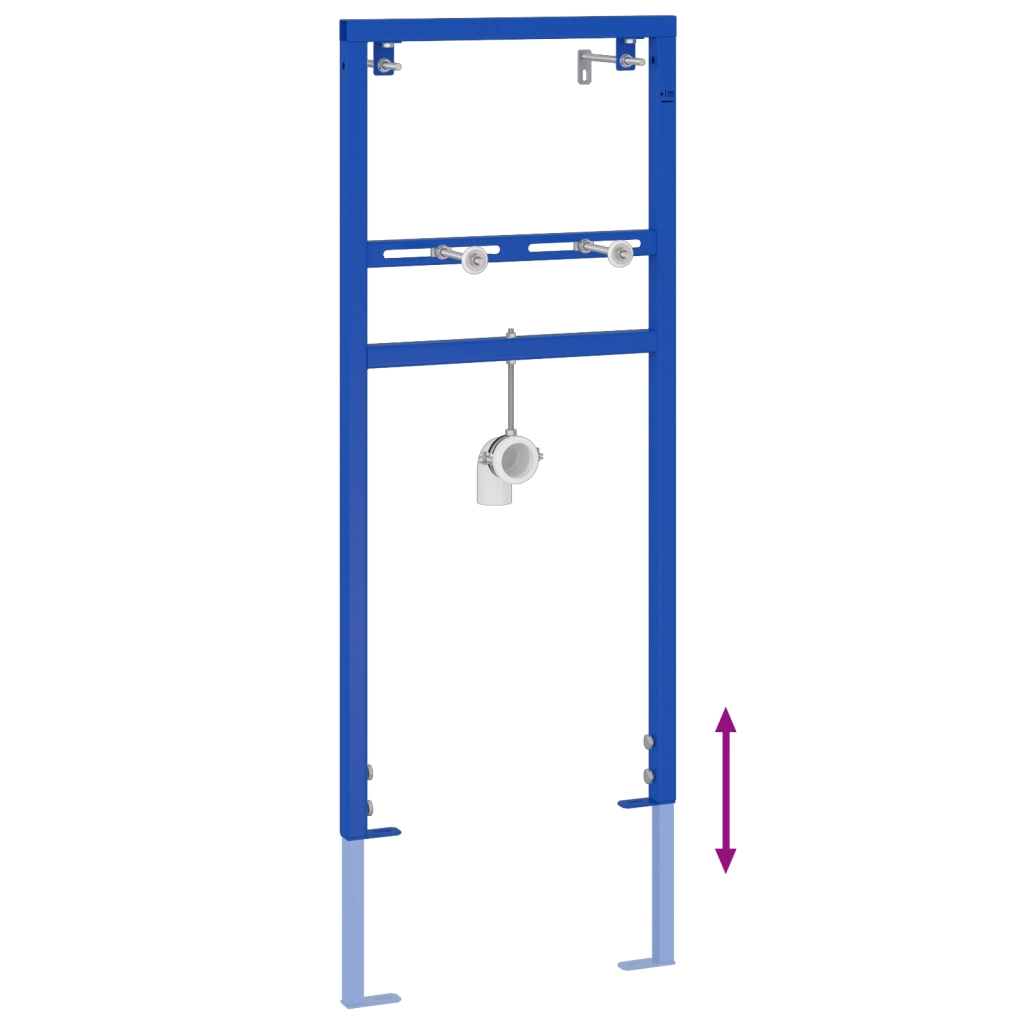 Struttura di Montaggio Nascosta per Lavabo 50x112-136 cm in Acciaio