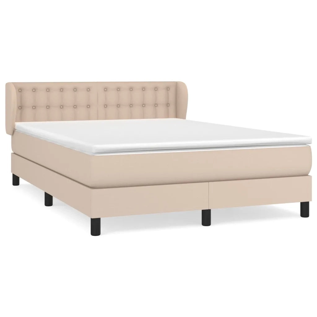 Giroletto a Molle con Materasso Cappuccino 140x190cm Similpelle 3127312