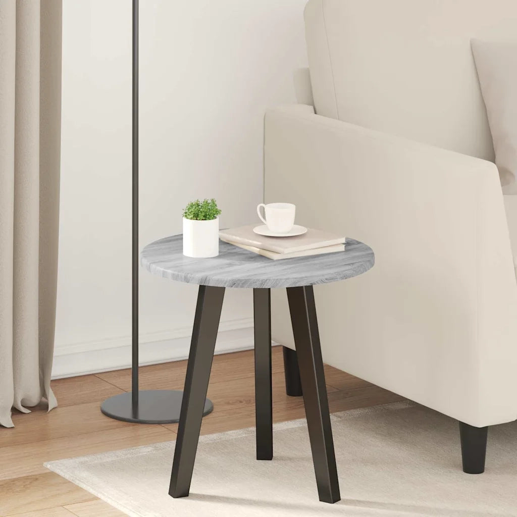 Piano del tavolo Grigio sonoma Ø 40 x 1,5 cm Legno multistrato