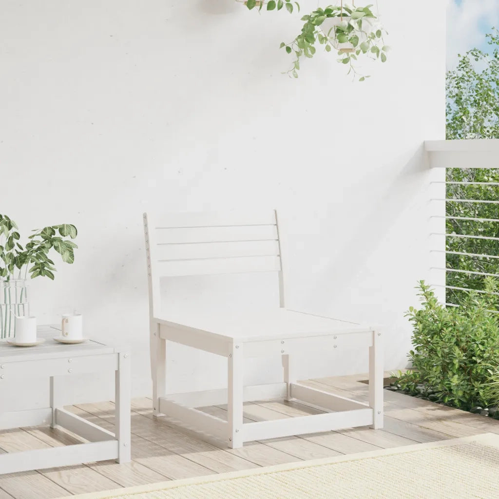 Divano da giardino-Sofa da Giardino-Divano da esterno Bianco in Legno Massello di Pino