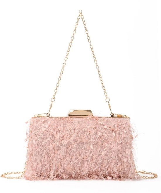 Borsa da Sera con Tassello per Donna Stile Elegante, Tasca per la Spalla, Borsa per Matrimonio