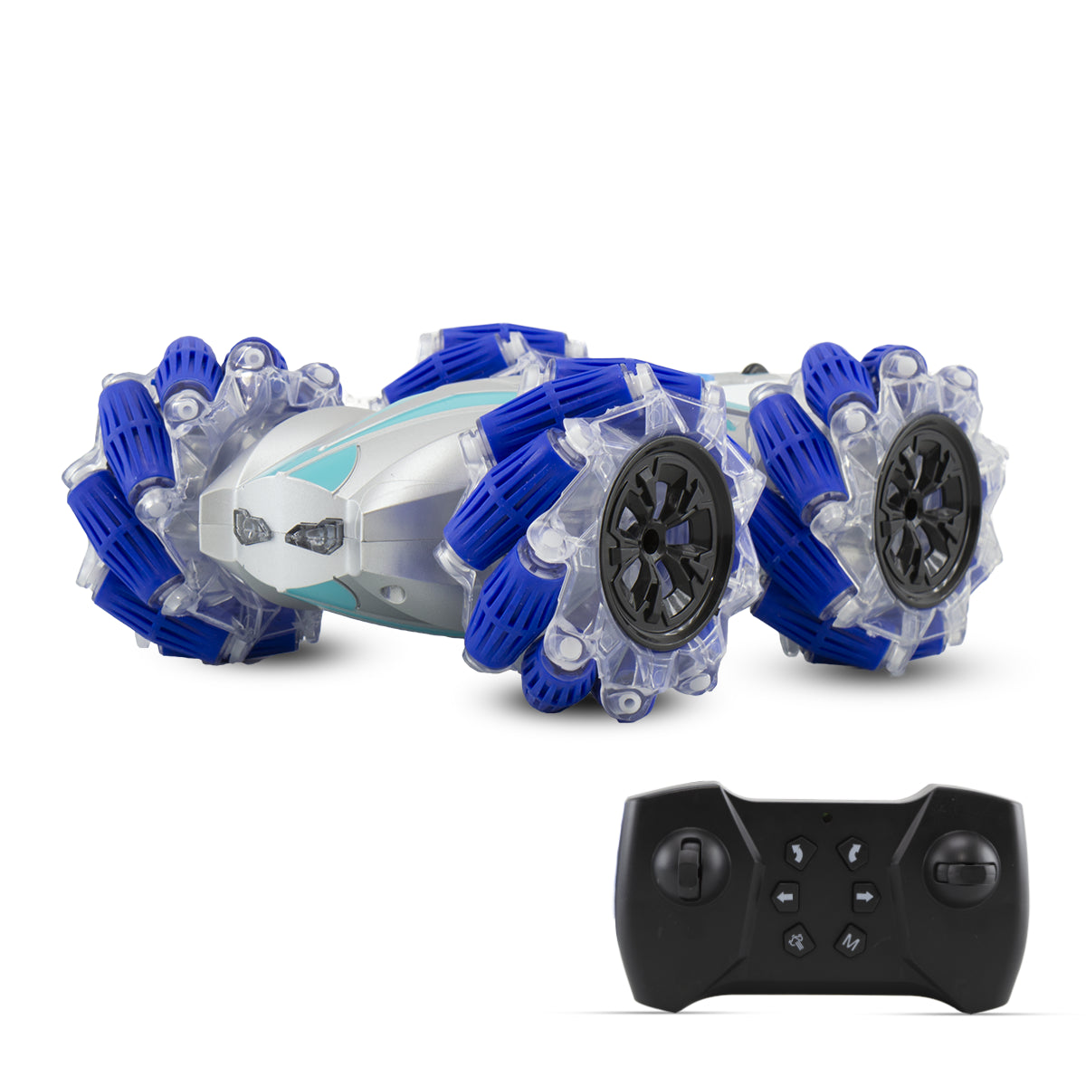 Auto Telecomandata 2.4GHz Stunt con Rotazione Acrobatica e Getto d'Acqua Grigio