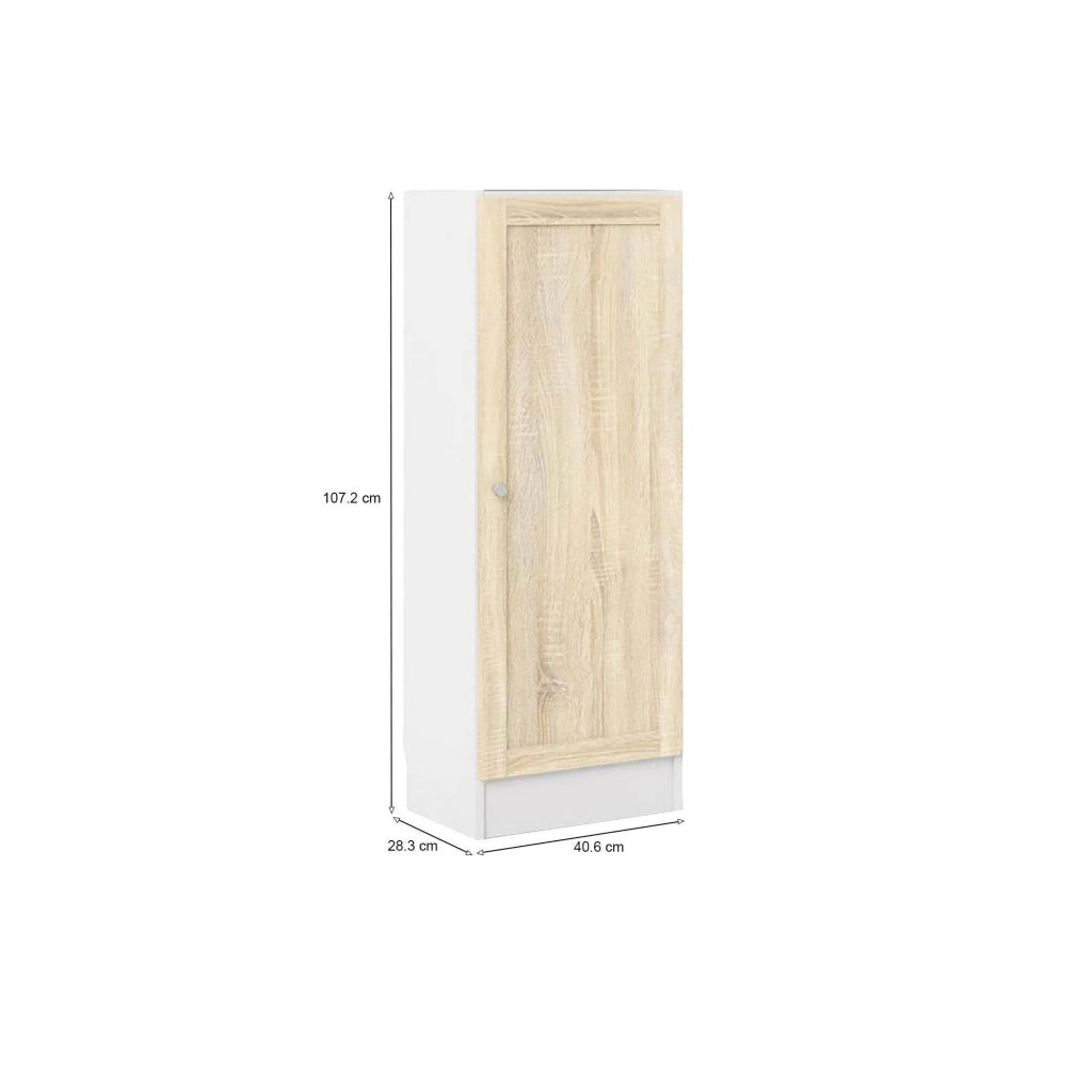 Biblioteca Amedee, Libreria Cassetti, 41x28x107h cm Bianco