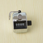 Set di 3 contatori meccanici, un contatore di passi in metallo (con anello metallico), set di 3 contatori meccanici di quantità (per inventario), contatore di monete a 4 cifre manuale, contatore di persone manuale in metallo.