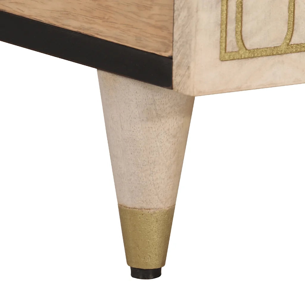 Tavolino da Salotto 100x54x40 cm in Legno Massello di Mango 358260