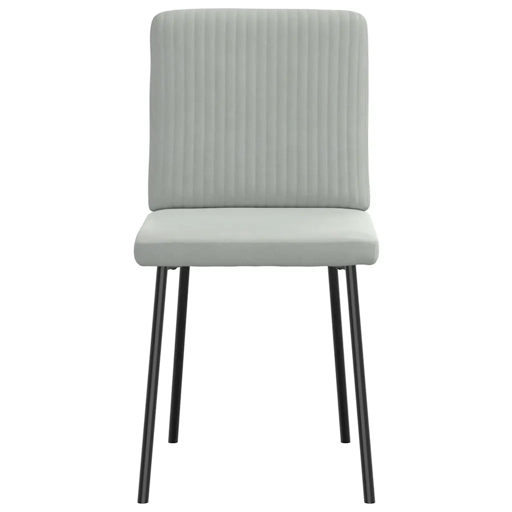 Sedie da Pranzo 2 pz Grigio Chiaro in Velluto