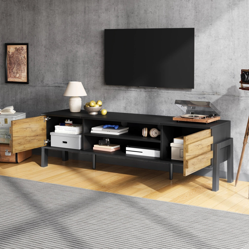 Mobile TV Lowboard ¨C MINIMAL ¨C Bianco, 175x39.5x53 cm, 2 Ante, Soggiorno