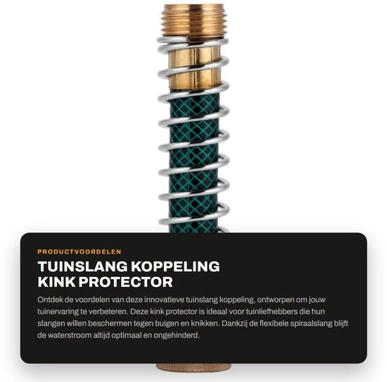Connessione per tubo a spirale flessibile - Protezione contro la piegatura - Accessorio da giardino in ottone - Connessione per tubo da giardino - Codice prodotto: 123456 - Modello: SC-001 - Materiale: ottone - Lunghezza: 50 cm - Diametro: 12 mm