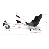 Sedile per hoverboard max 120 kg nero, ergonomico, regolabile, per scooter elettrico autobilanciato