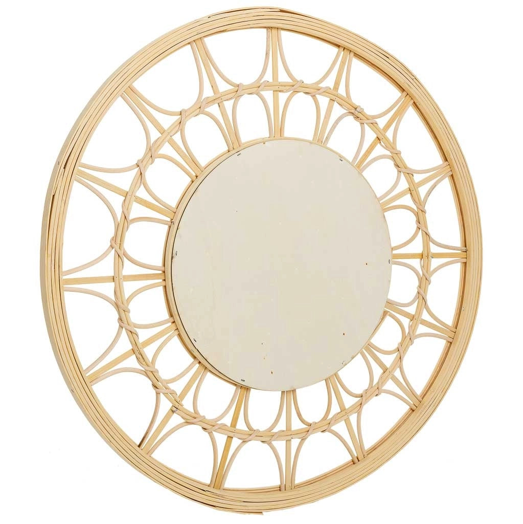 Specchio in rattan e bambù marrone d56x2h