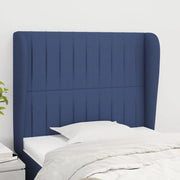 Testiera ad Orecchio-Testata con Orecchie Blu 83x23x118/128 cm in Tessuto 302829